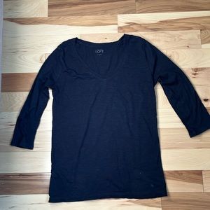 LOFT cotton T shirt 3/4 sleeve